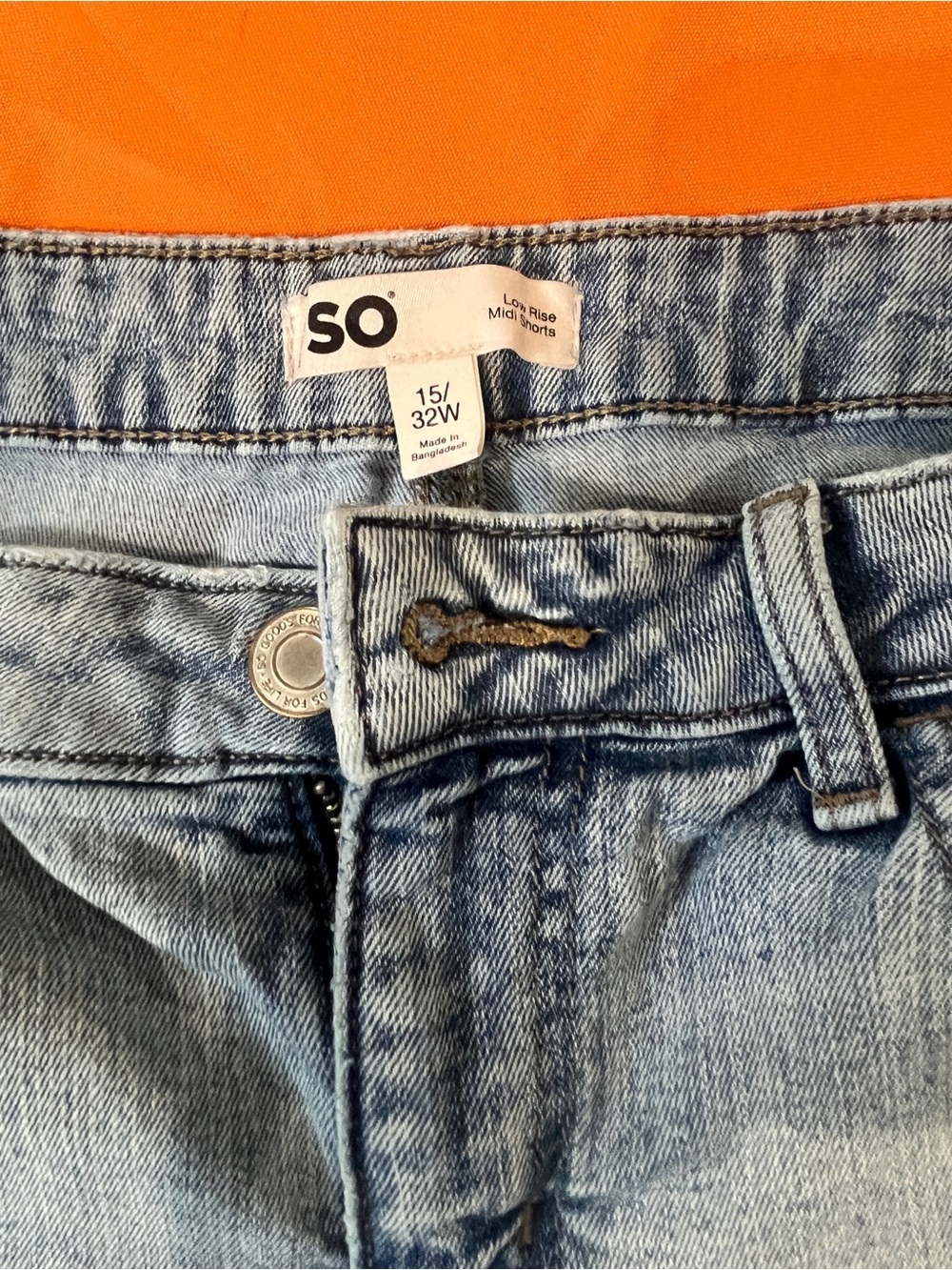 SO Light Blue Distressed Denim Cutoff Shorts - Picture 3 of 9